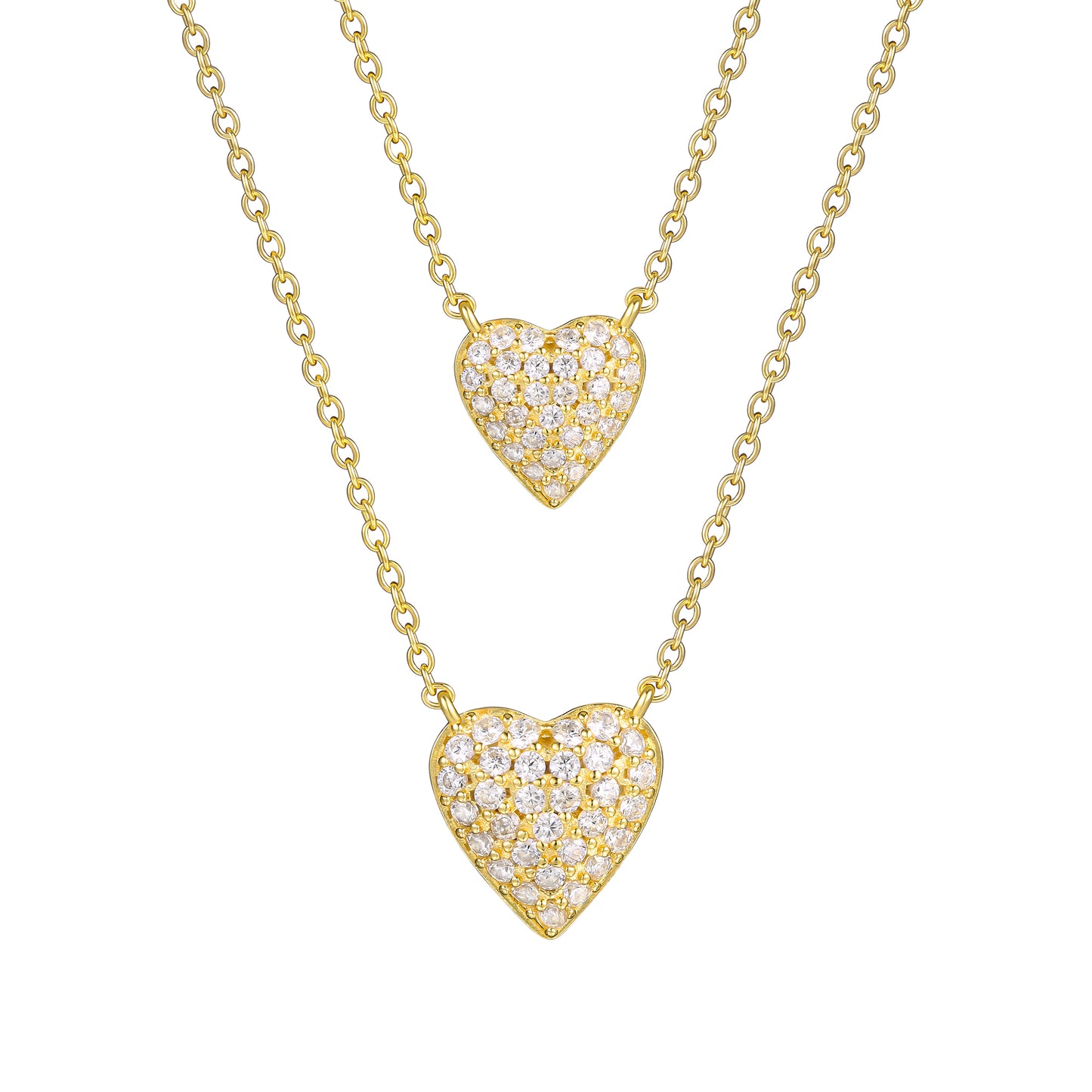 18K Gold Plated 925 Sterling Silver Heart Necklace