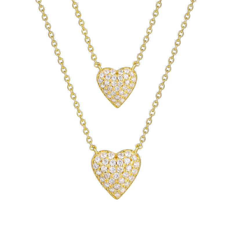 18K Gold Plated 925 Sterling Silver Heart Necklace